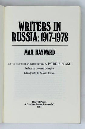 Writers in Russia. 1917-1978