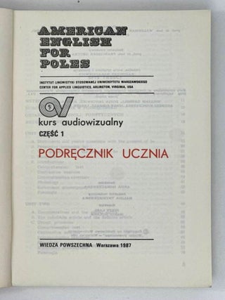 American english for poles. Kurs Audiowizualny - Część 1. 4. Podręcznic ucznia