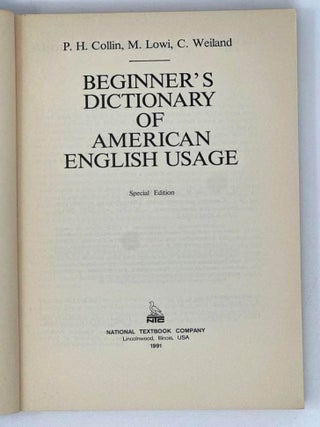 Beginner's dictionary of American English usage