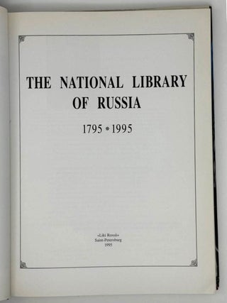 The national library of Russia. 1795-1995