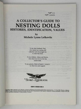 A collector's guide to nesting dolls. Histories, identification, values