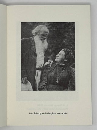 A signature on a portait. Highlights of Tolstoy's thought