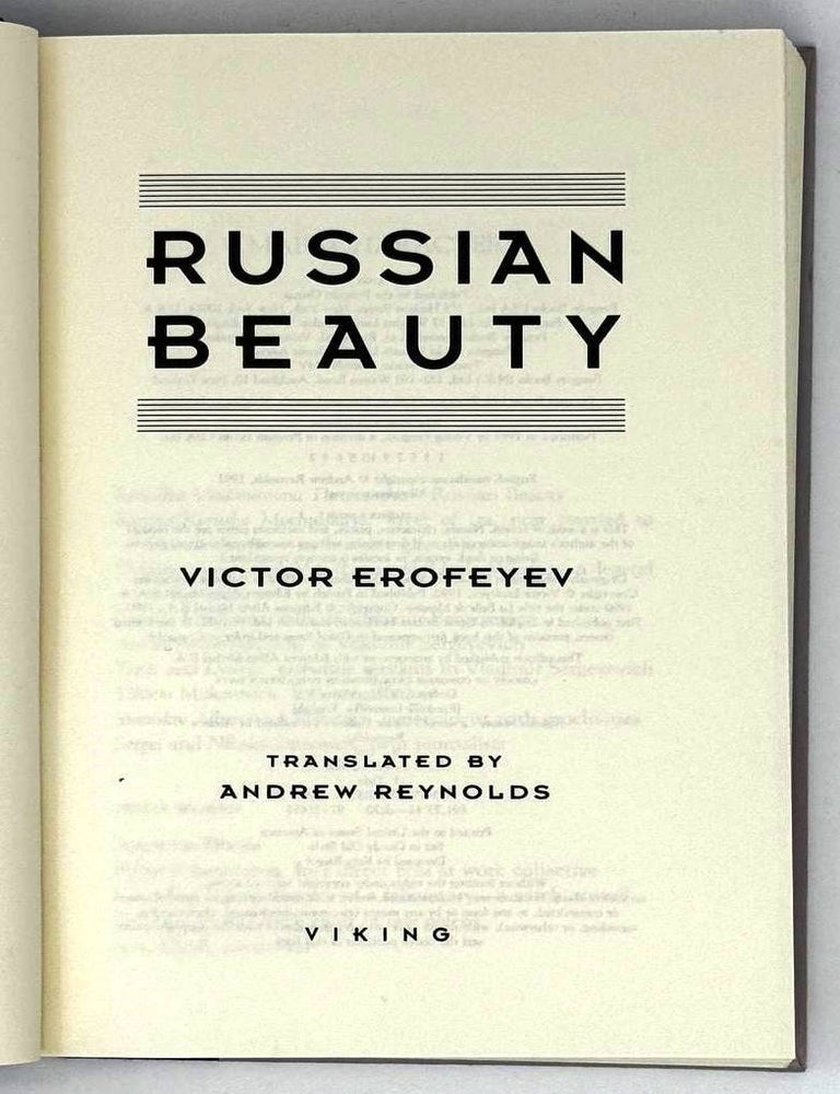 Item #24263 Russian beauty. Victor Erofeyev.