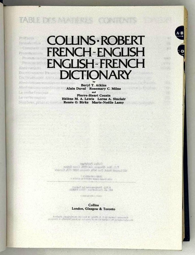 Item #25657 Collins-Robert French-English, English-French Dictionary. Beryl Atkins.
