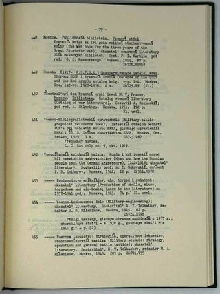 Guide to Soviet Bibliographies. A selected list of references