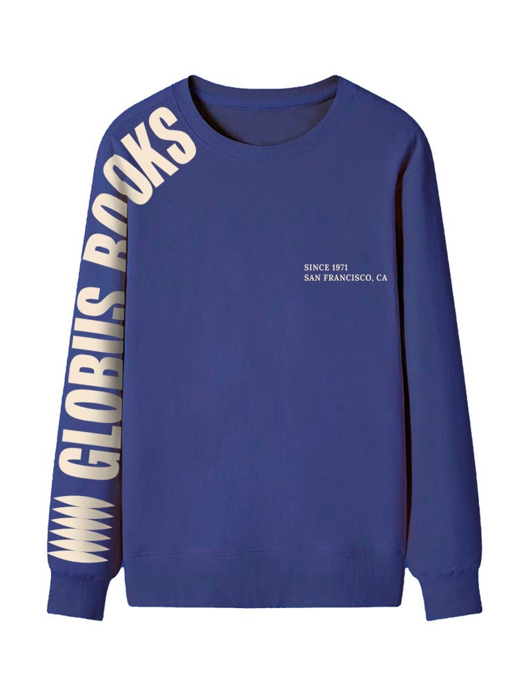 Item #29678 Sweatshirt Blue with Globus Books Logo