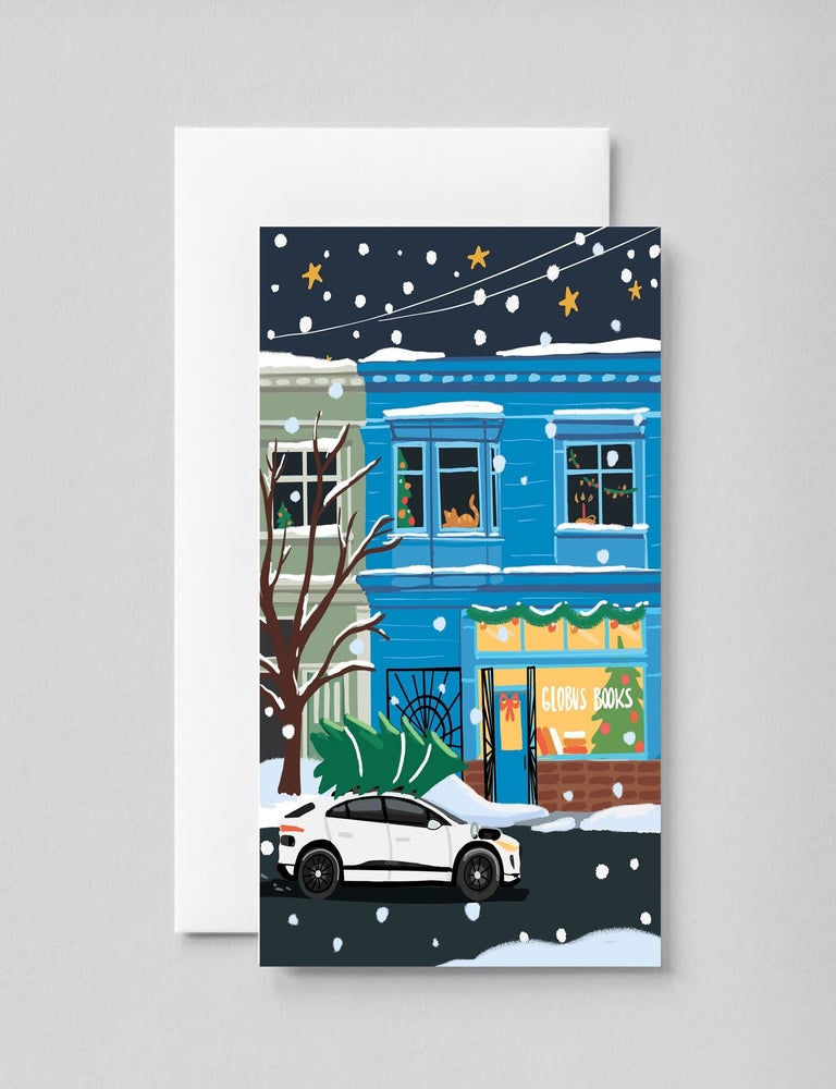 Item #31633 Новогодняя открытка Globus Books/ New Year Postcard Globus Books