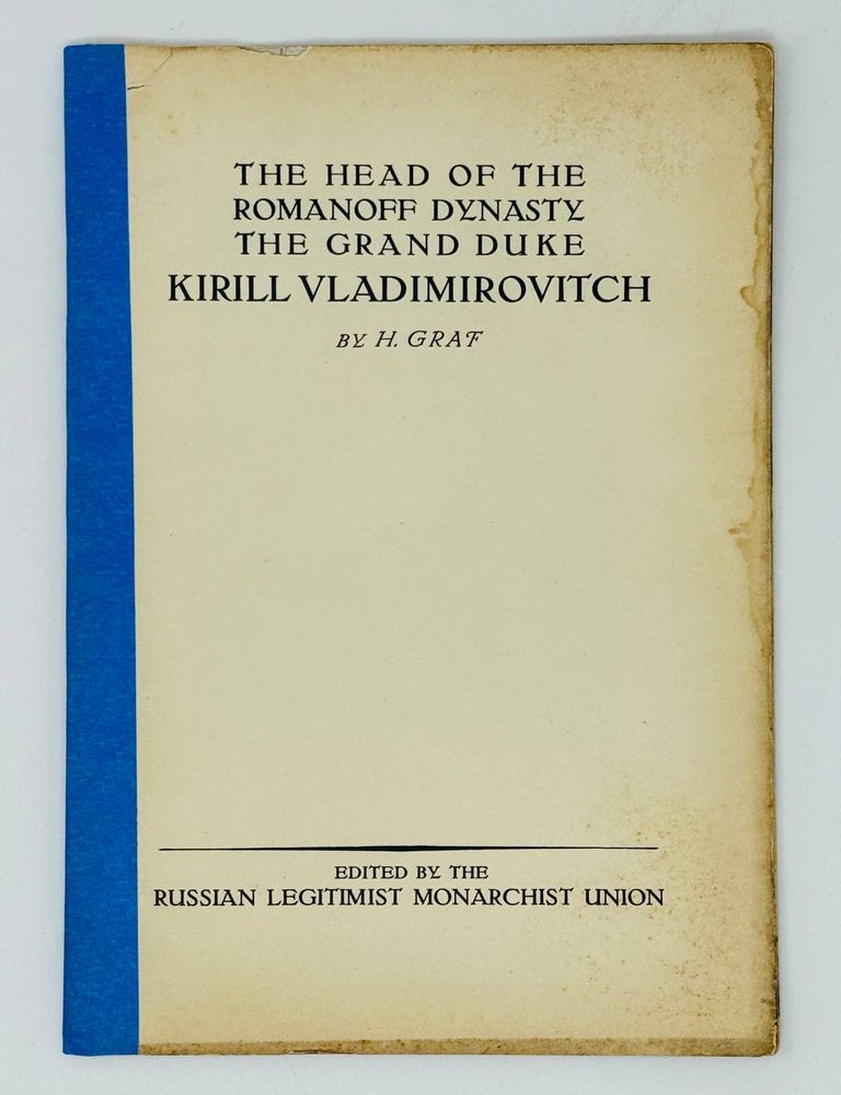 Item #31756 The head of the Romanoff dynasty the grand duke Kirill Vladimirovich. H. Graf.