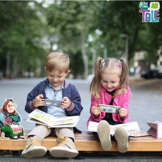 Kolobok [Колобок]. Tales books for kids in Ukrainian and English with Augmented Reality