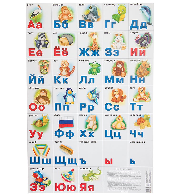 Item #3940 Разрезная русская азбука. Наглядное пособие (Плакат).