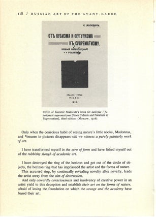 Russian Art of the Avant-Garde. Theory and Criticism 1902-1934